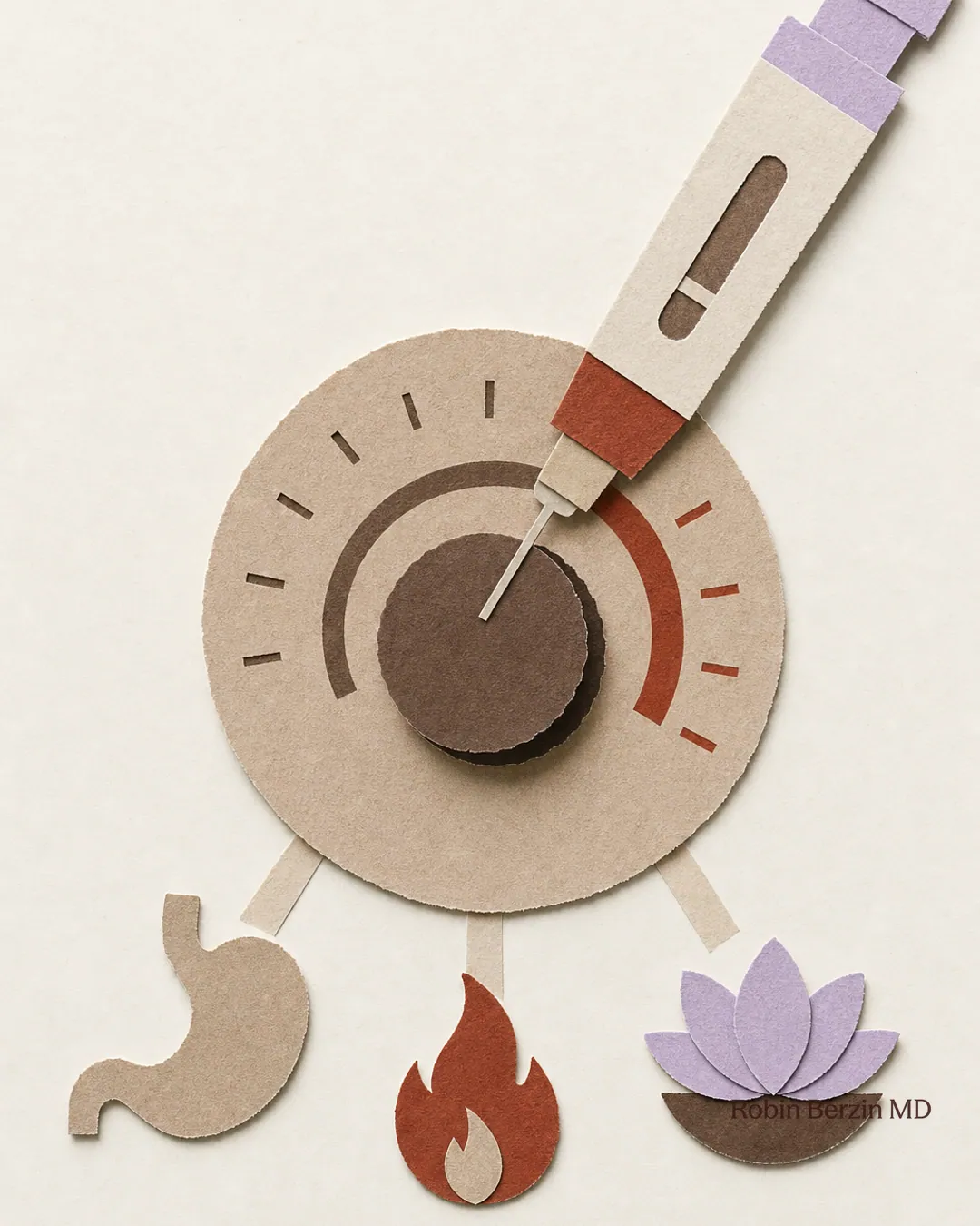 A GLP-1 injection acting as a dimmer switch for appetite, metabolism, and the drive to engage with life.