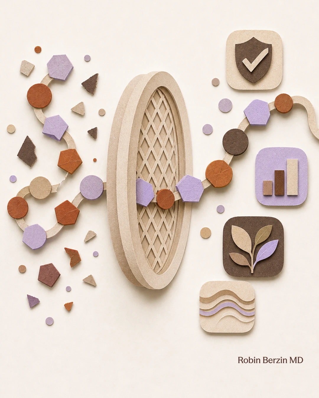 Should you be taking peptides? editorial cut-paper collage illustration