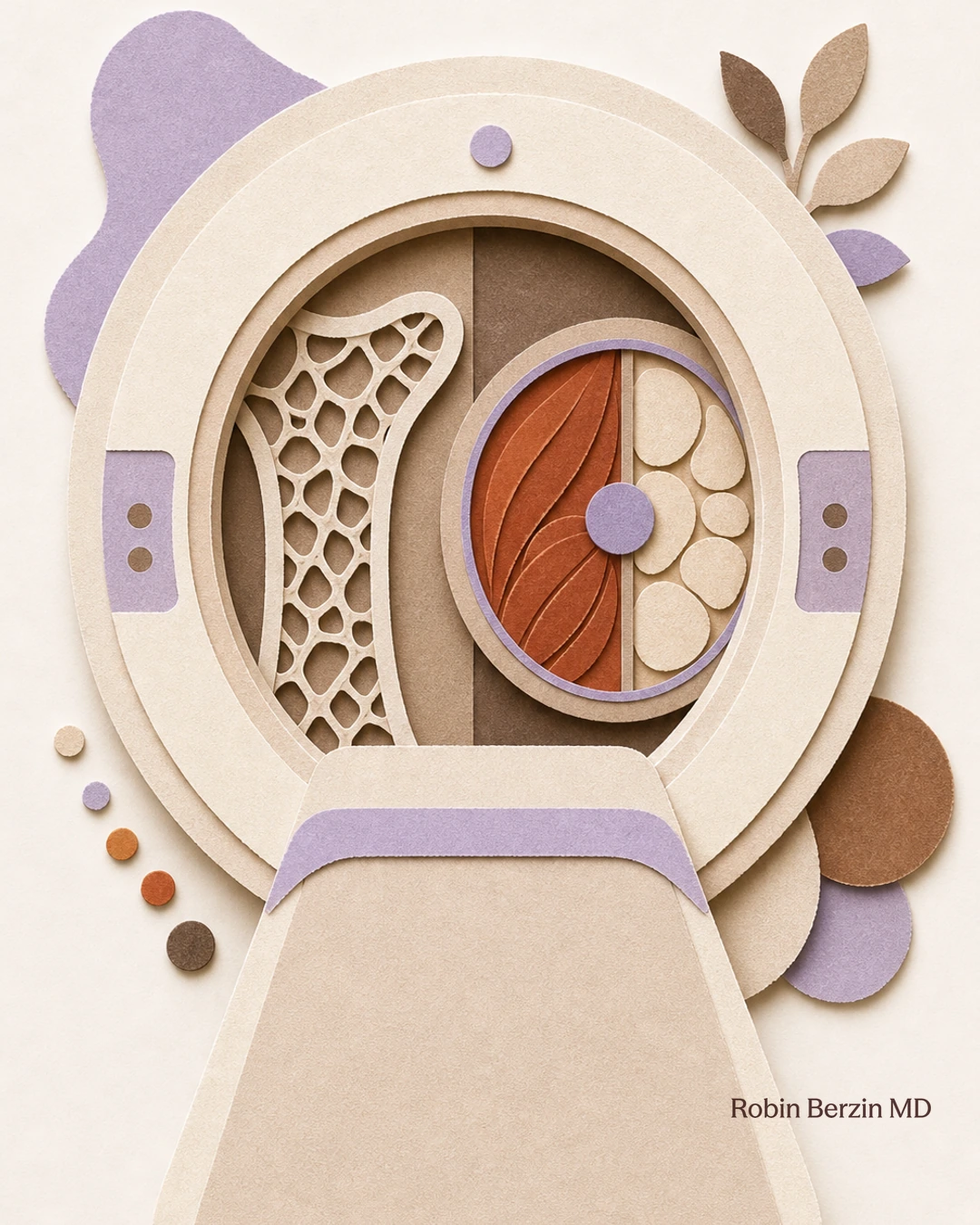 Why everyone 30+ needs a DEXA scan editorial cut-paper collage illustration