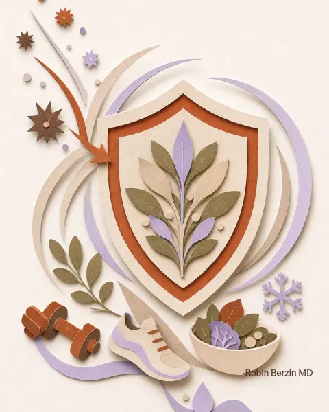 How to boost your immune system before it fails editorial cut-paper collage illustration