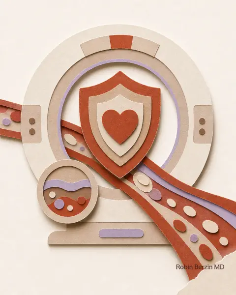 How Do You Actually Know Your Heart Is Healthy? editorial cut-paper collage illustration