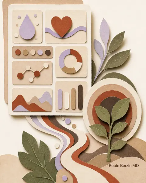 My personal lab test results—and what I’m doing about it… editorial cut-paper collage illustration