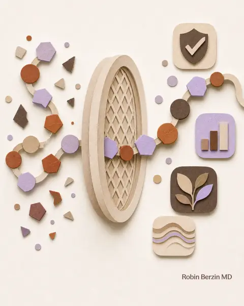 Should you be taking peptides? editorial cut-paper collage illustration