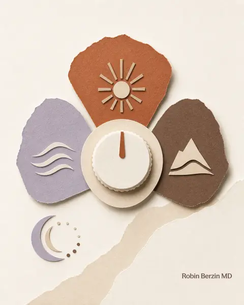 Testosterone Therapy Is Trending—But Is It Right For You? editorial cut-paper collage illustration