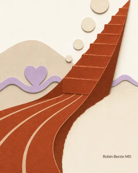 How Much Does Vigorous Exercise Really Matter? editorial cut-paper collage illustration